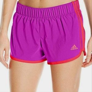 Adidas Women's Performance‎ Purple Red Running Lined Workout Shorts Large